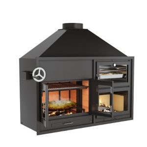 Barbacoa de leña FM Fusión 200 EP con puertas