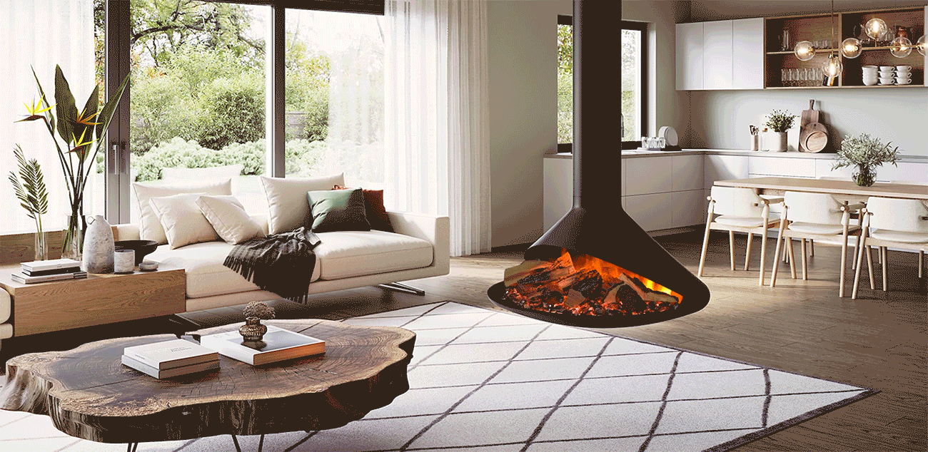 Chimeneas Eléctrica Onyx Orbit